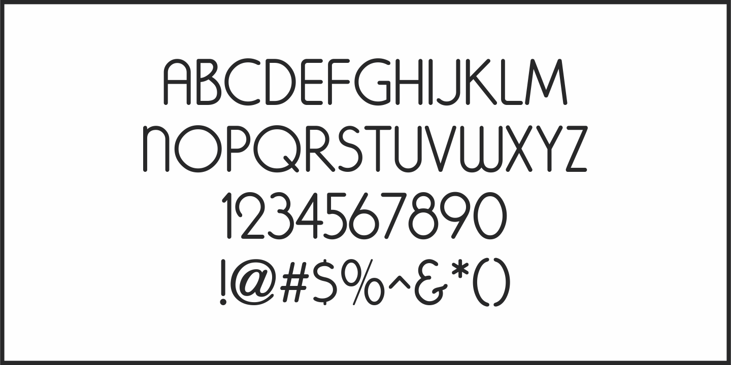 Przykład czcionki Mimeograph Lettering JNL Regular